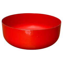 Mid-Century Modern Red Enamel Bowl by Kaj Franck for Finel, Finland, 1960s