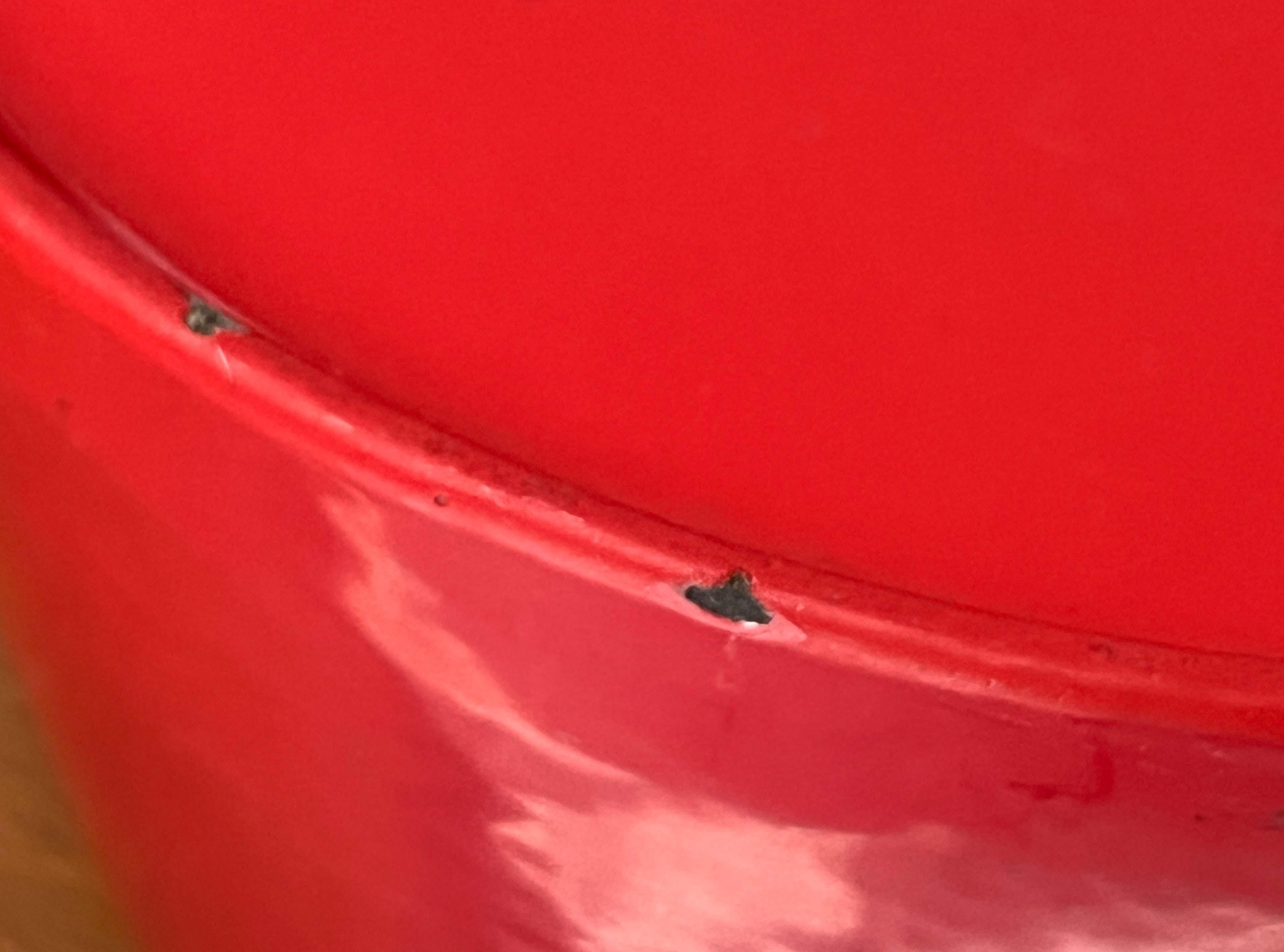 Mid-Century Modern Red Enamel Pot Teak Handle Timo Sarpaneva Rosenlew Finland For Sale 8