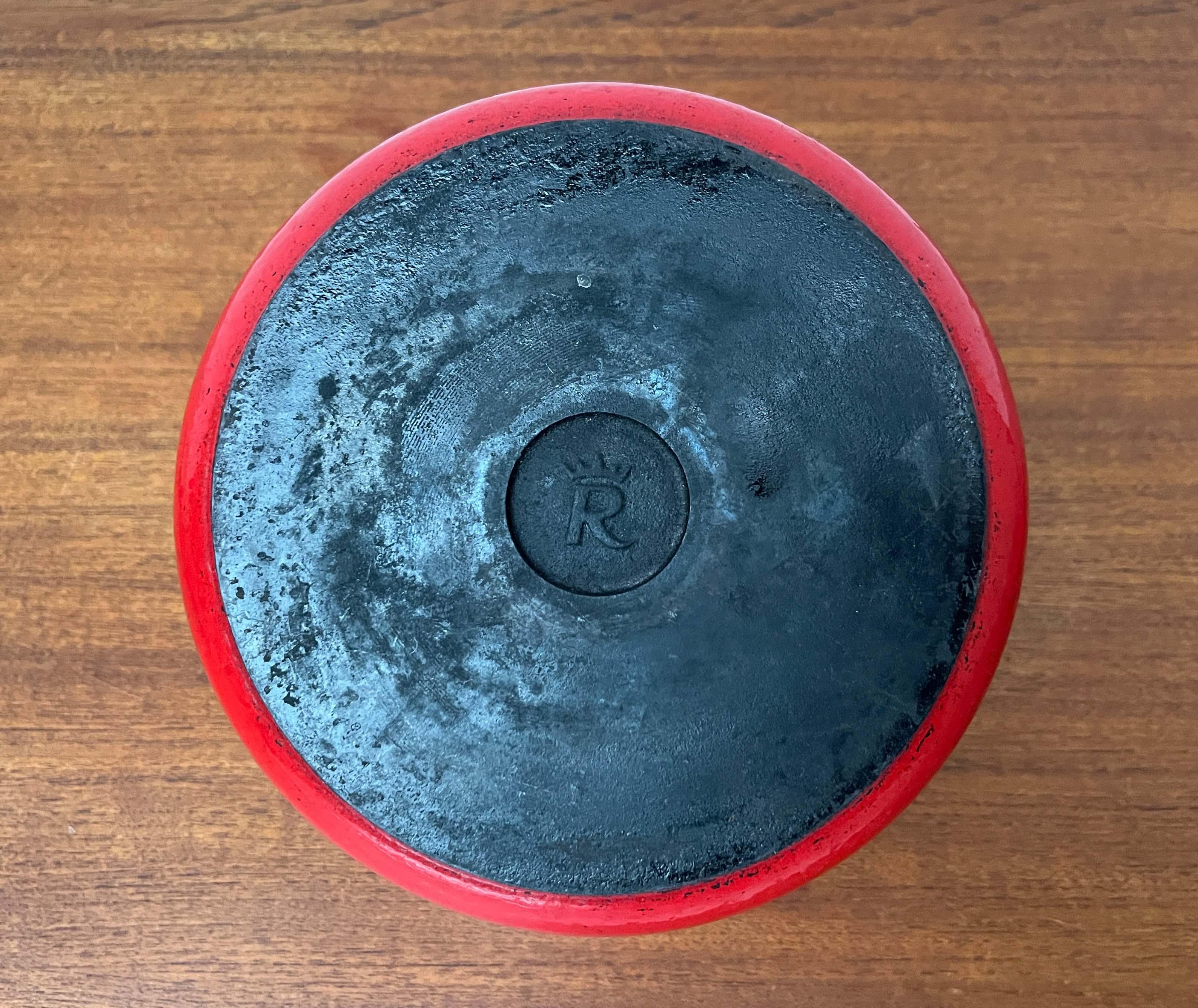 Mid-Century Modern Red Enamel Pot Teak Handle Timo Sarpaneva Rosenlew Finland For Sale 15