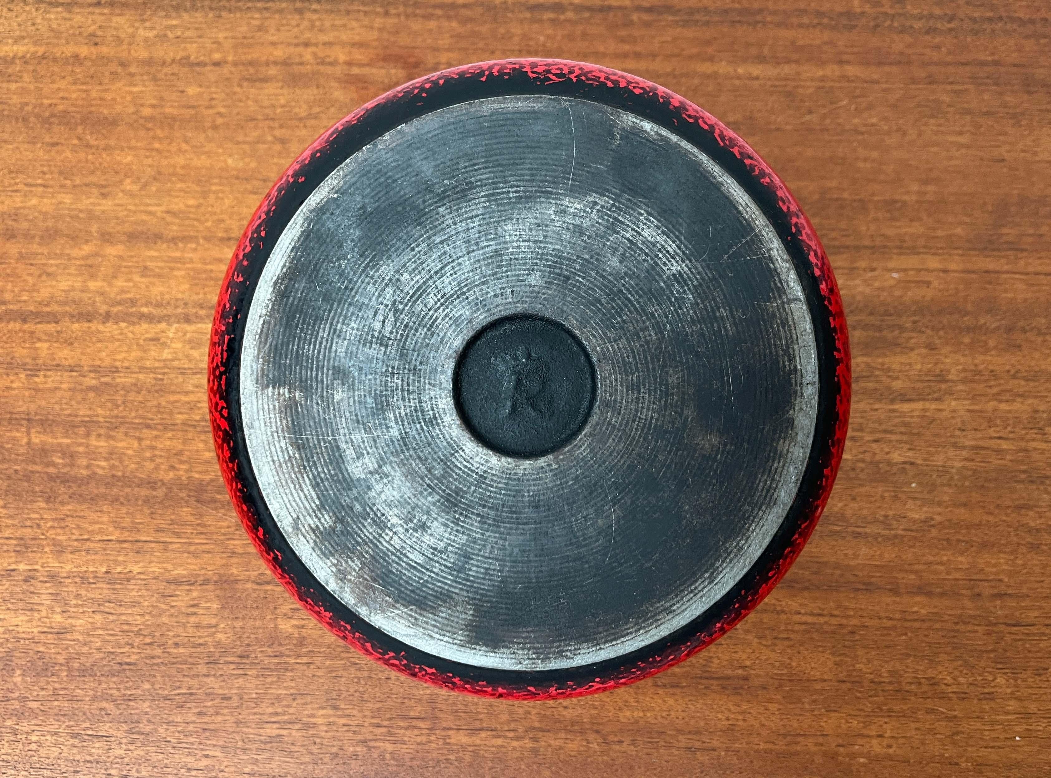 Mid-Century Modern Rot Emaille Topf Teak Griff Timo Sarpaneva Rosenlew Finnland im Angebot 14