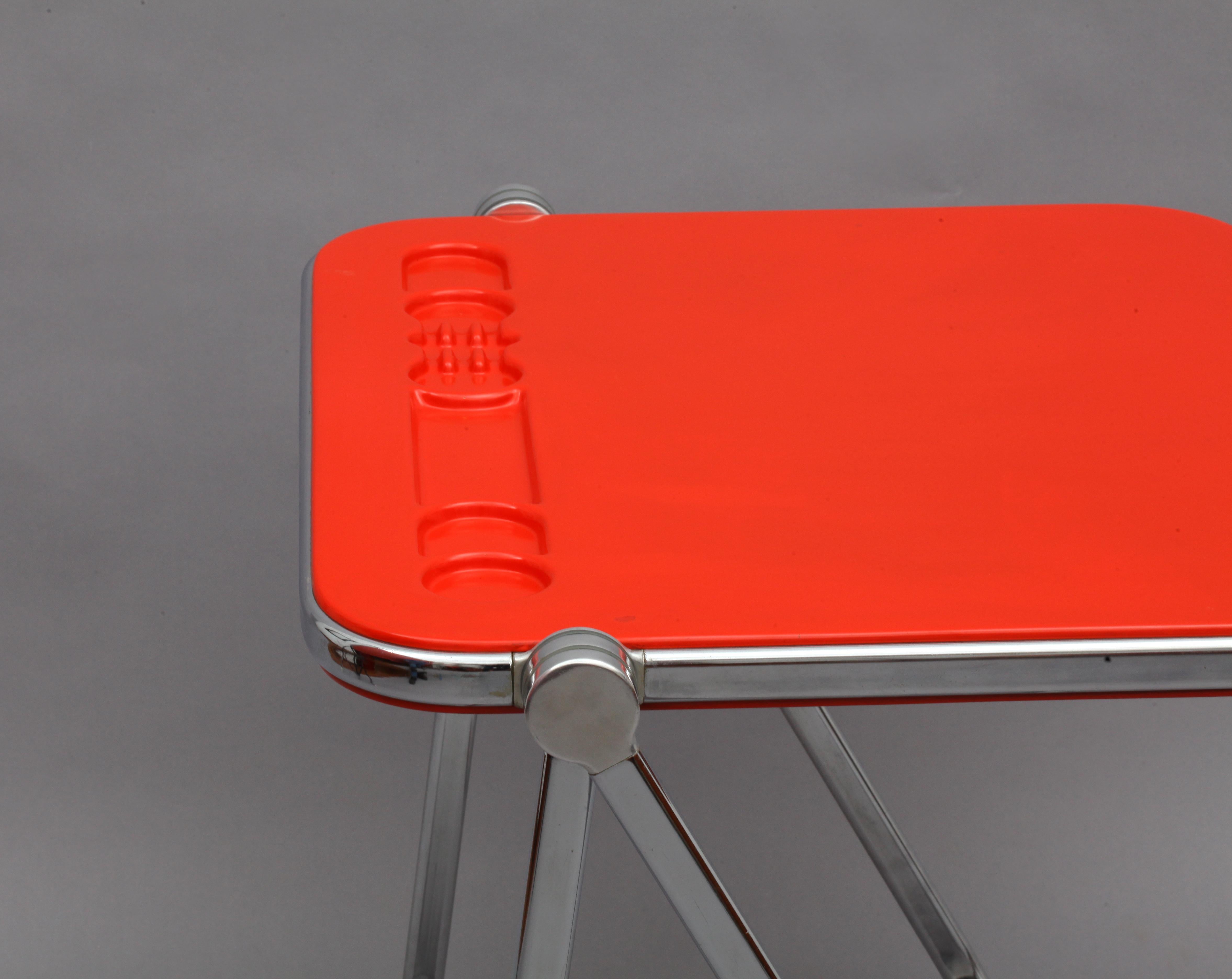 Space Age Mid-Century Modern Red Foldable Vintage Writing Desk 