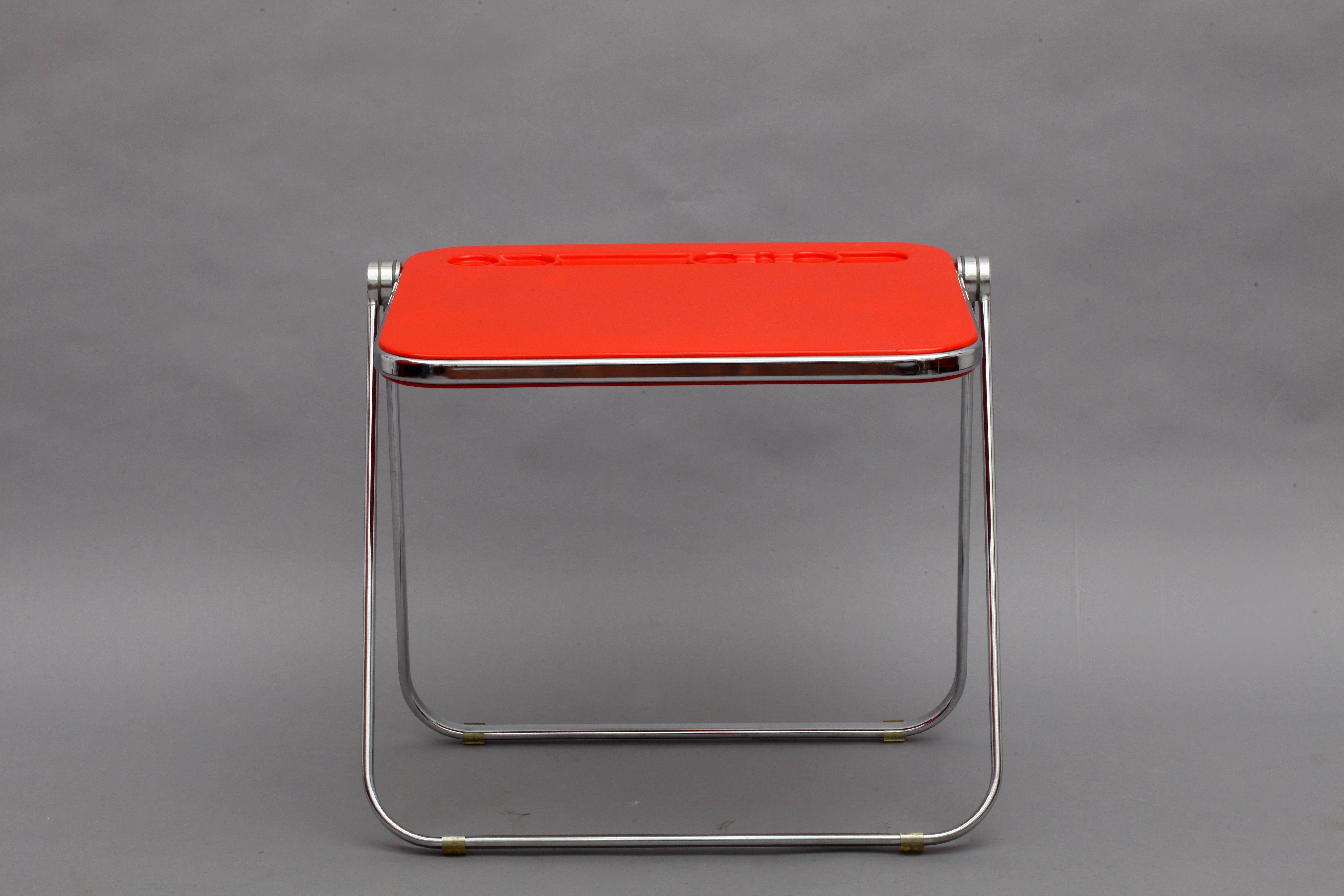 Italian Mid-Century Modern Red Foldable Vintage Writing Desk 