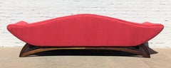 Mid Century Modern Red Gondola Sofa by Carter Manufacturing