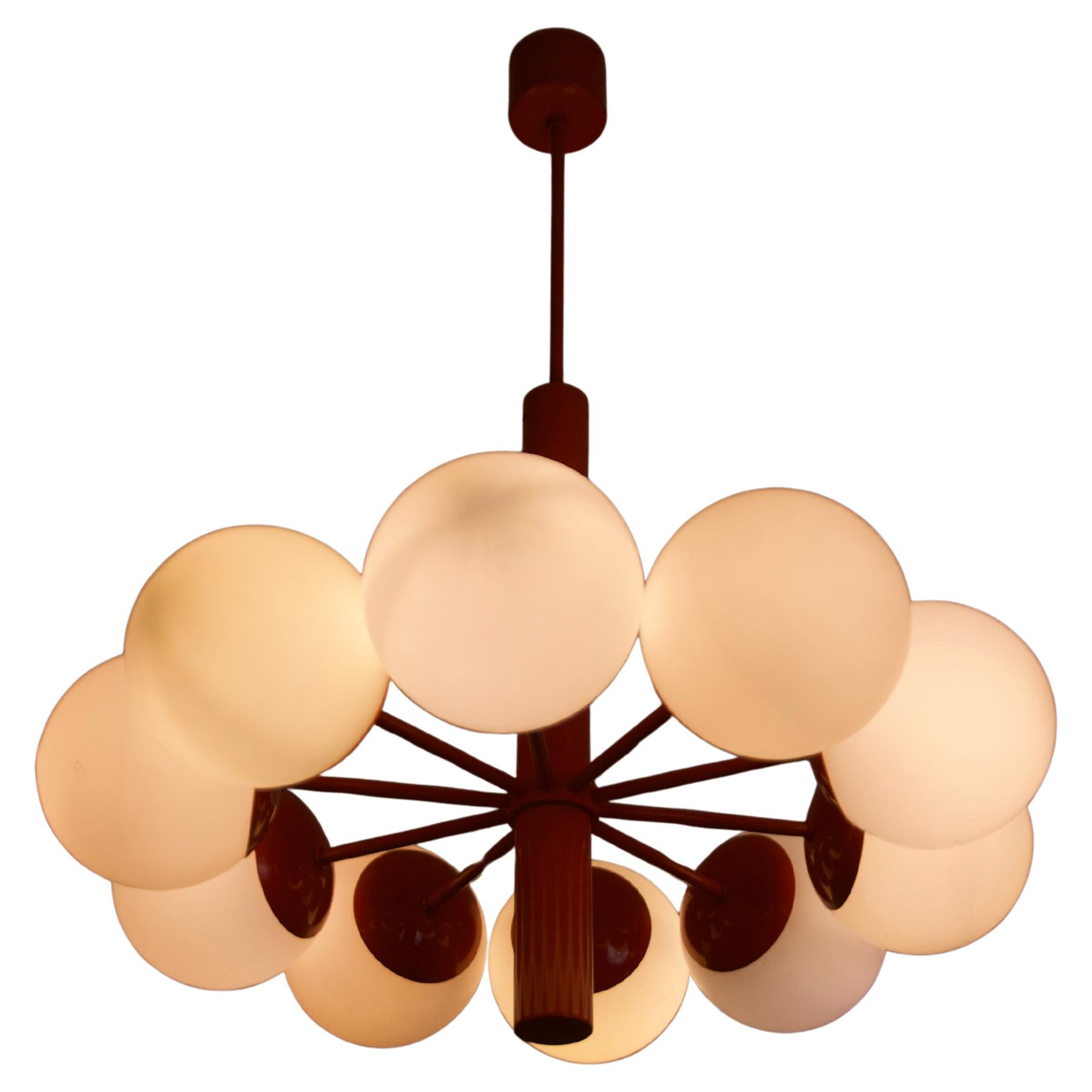 Lustre à 10 branches The Moderns Kaiser, Allemagne, années 1960