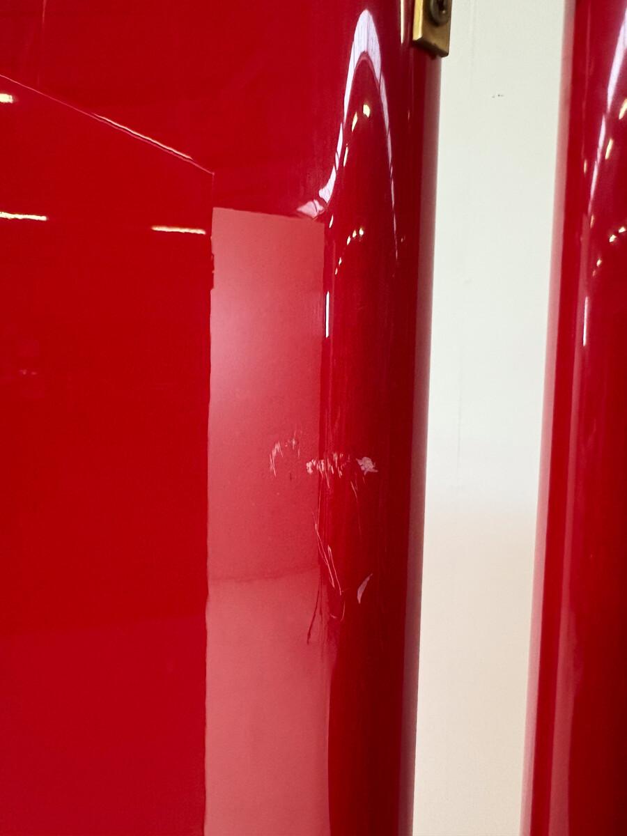 Mid-Century Modern Red Lacquered Room Divider, Italy, 1960s

Per panel    D:  3 cm ( 1.18