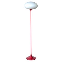 Mid-Century Modern Red Laurel Mushroom Floor Lamp Designed by Bill Curry