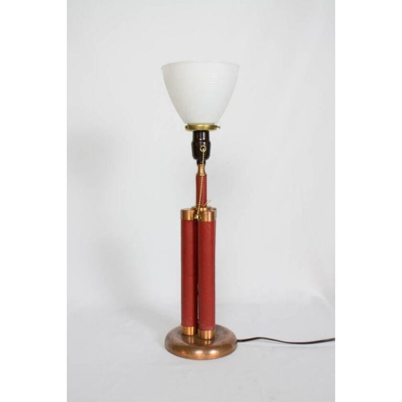 XX secolo Lampada Dynamite in pelle rossa moderna di metà secolo in vendita