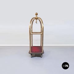 Mid-Century Modern Red Luggage Cart, '60