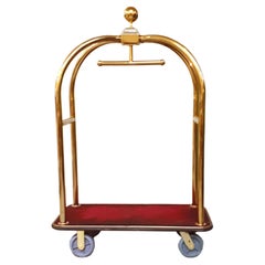 Mid-Century Modern Red Luggage Cart, '60