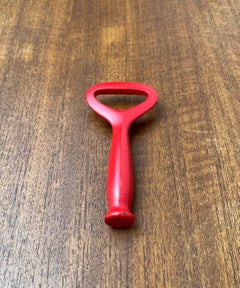 Mid-Century Modern Red Metal Bottle Opener, Finland, 1960s