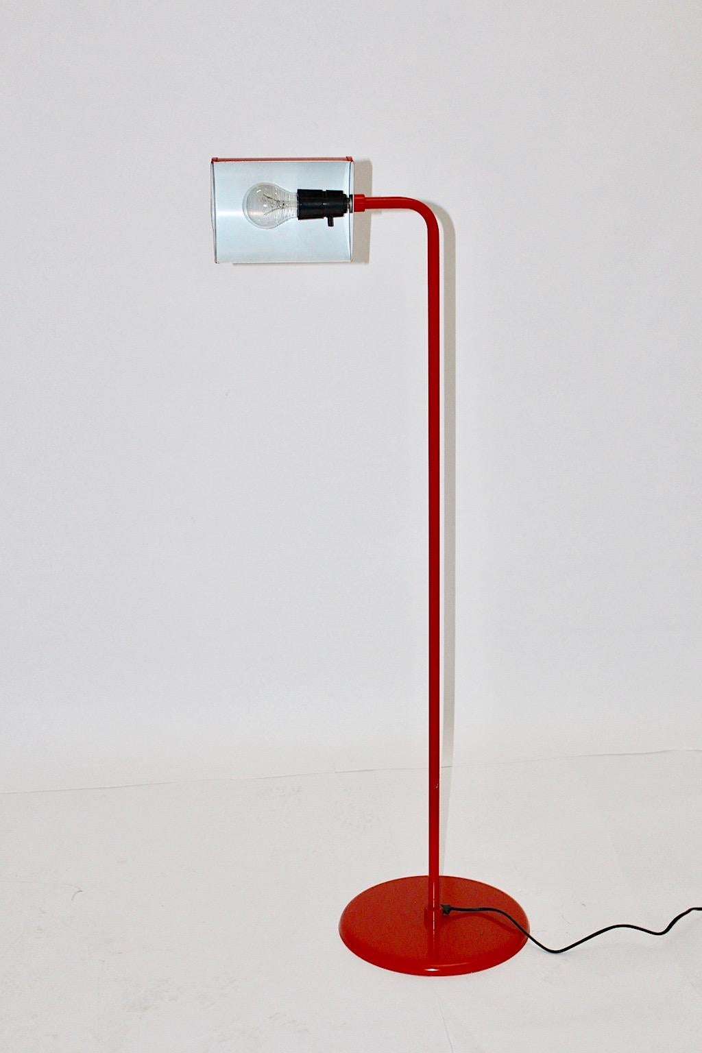 modern red floor lamp