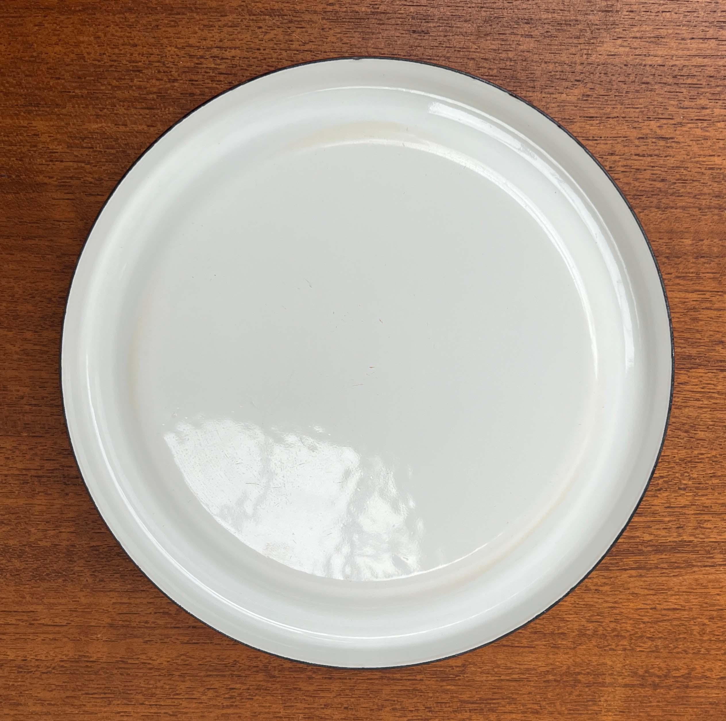 Mid-Century Modern Red Minimalist Enamel Pot Seppo Mallat Finel Finland 1960s im Angebot 8