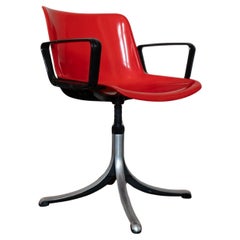 Mid-Century Modern Red Office Chair Modus by Osvaldo Borsani, Italy 1970
