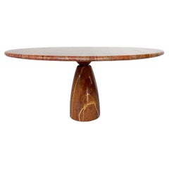Mid-Century Modern Red Travertine Dining Table " Finale" by Peter Draenert 