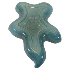 Mid-Century Modern Red Wing Pottery Ceramic Bowl, Turquoise Glaze