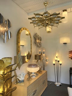 Moderne Schilf-Stehlampe aus Muranoglas und Metall von Mazzega, Italien, Mitte des Jahrhunderts, 1970er Jahre