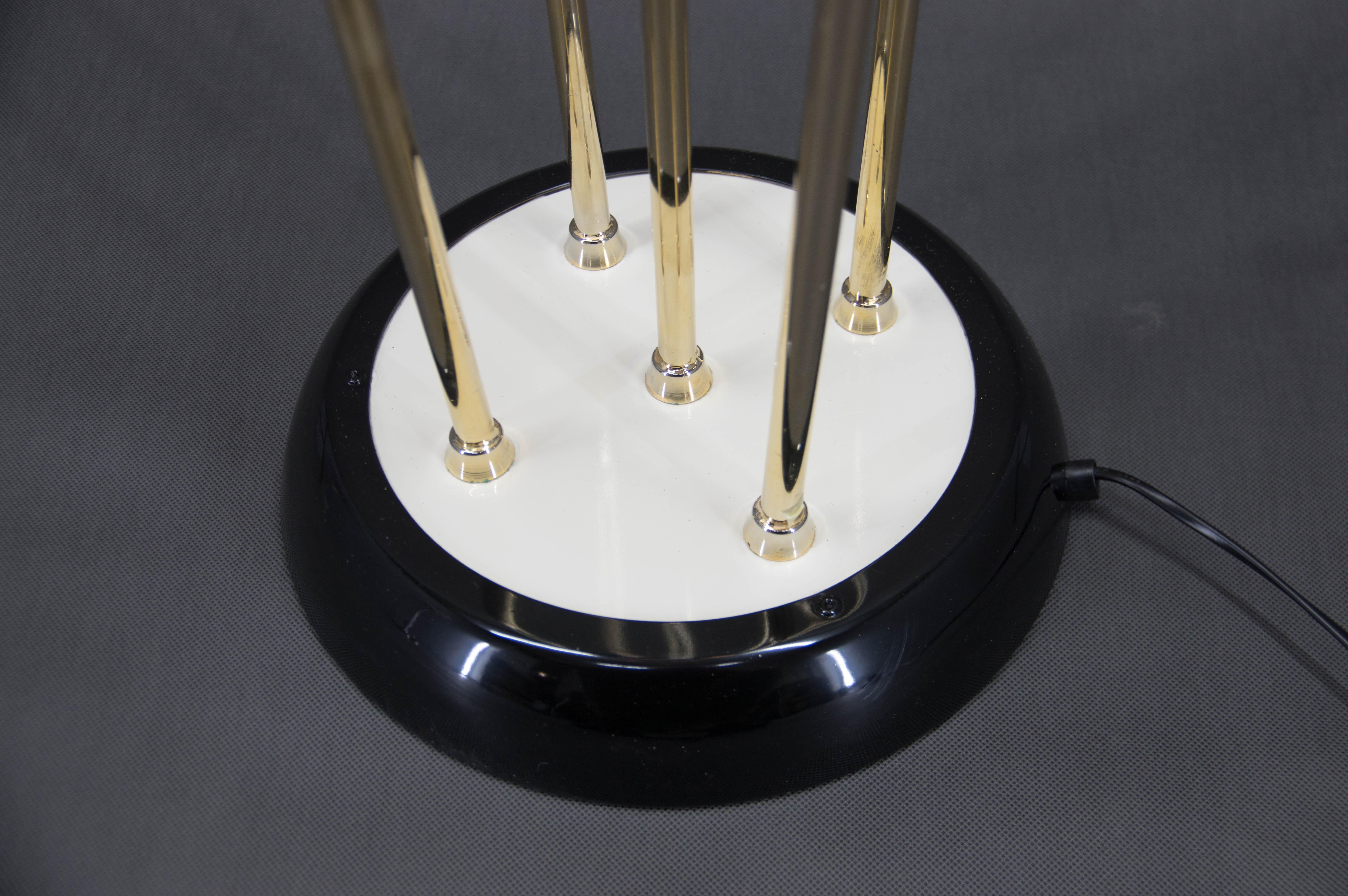 Mid-Century Modern Reed Floor Lamp Murano Glass Metal by Mazzega, Italy, 1970s For Sale 1