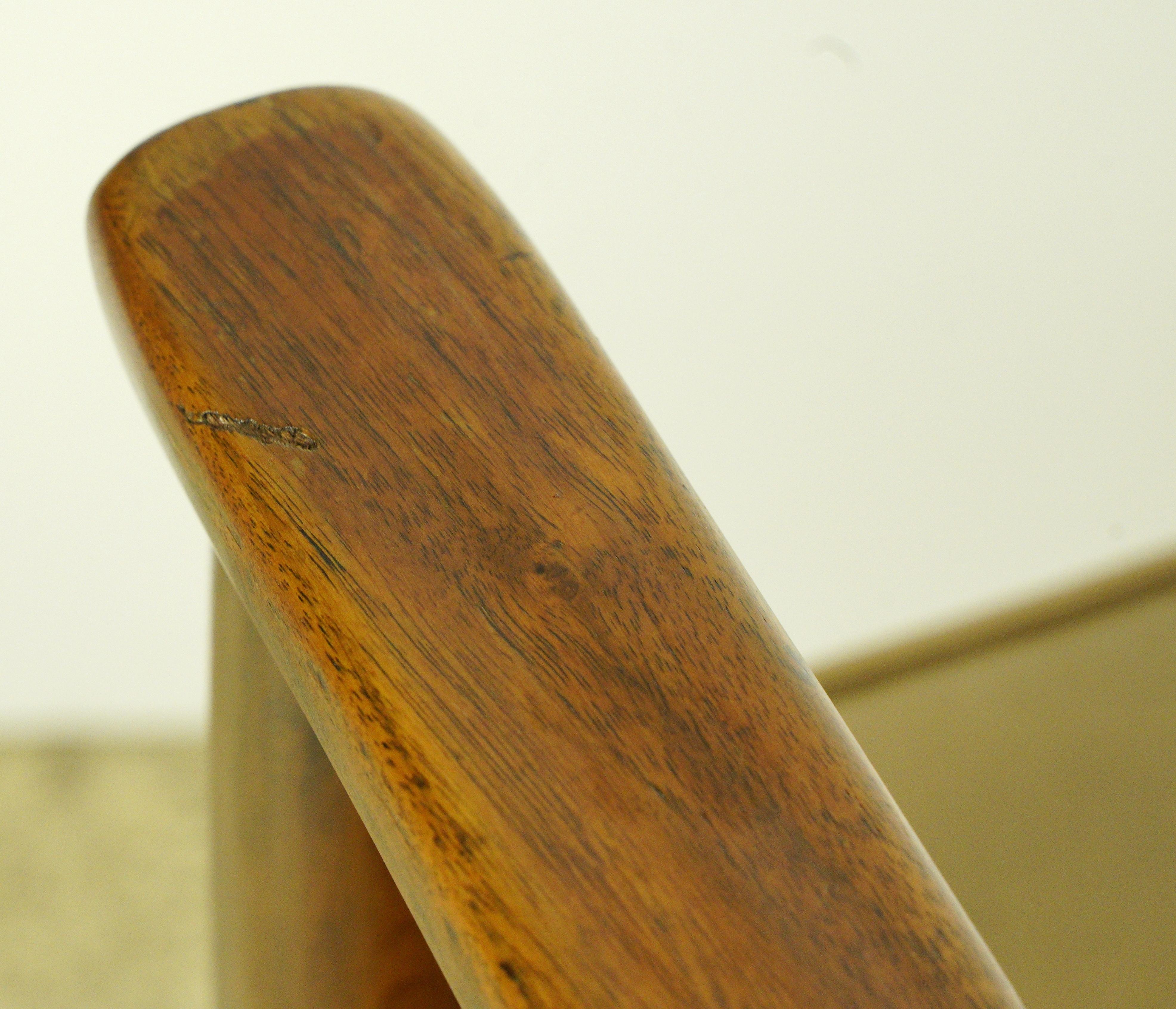 Mid-Century Modern Regan Chestnut Leather Armchair For Sale 2