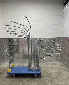 Mid Century Modern Reggiani Style 5 ft Chandelier Large Statement Lamp