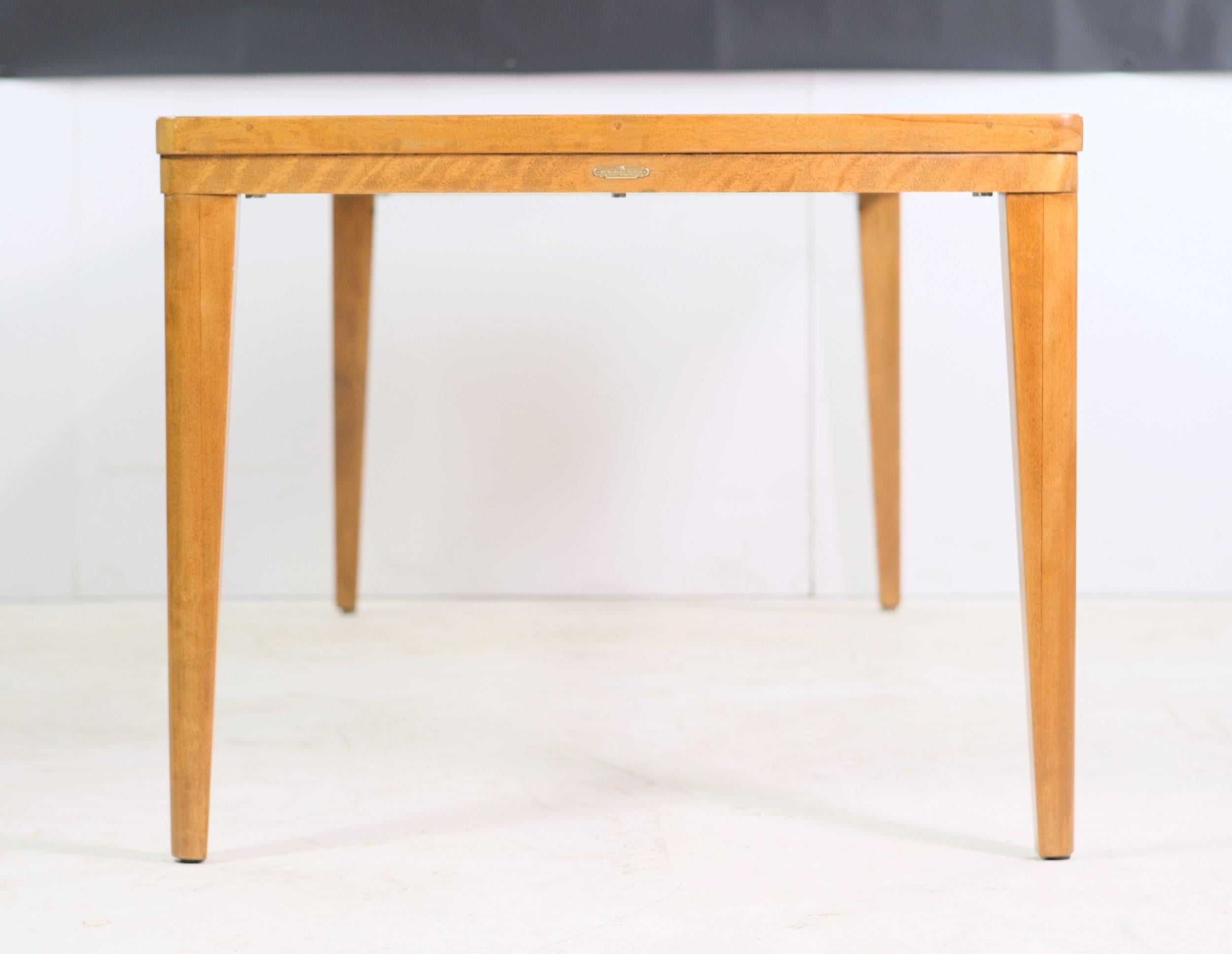 Mid-Century Modern Remington Rand Light Wood Table, Stamped 8