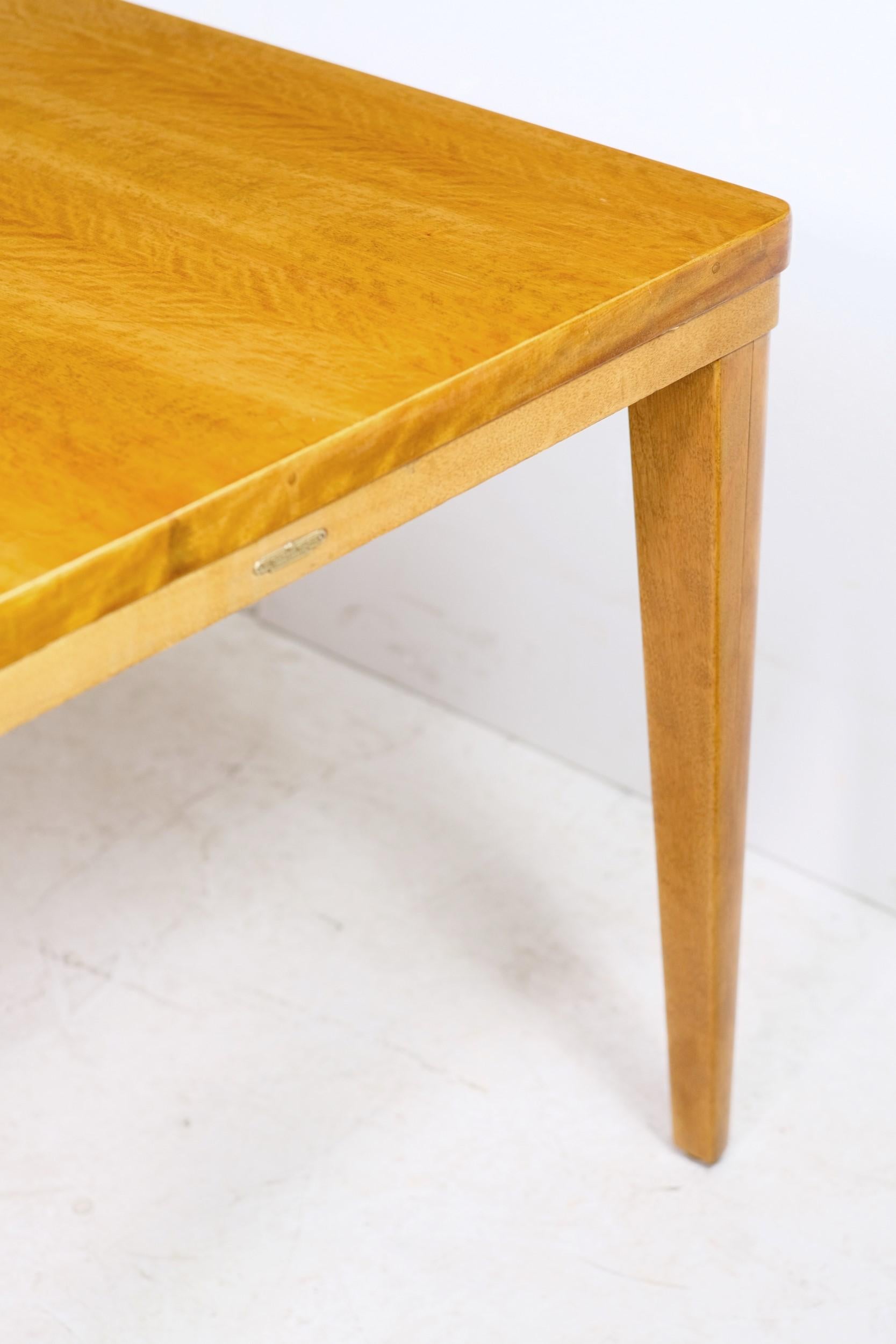 American Mid-Century Modern Remington Rand Light Wood Table, Stamped