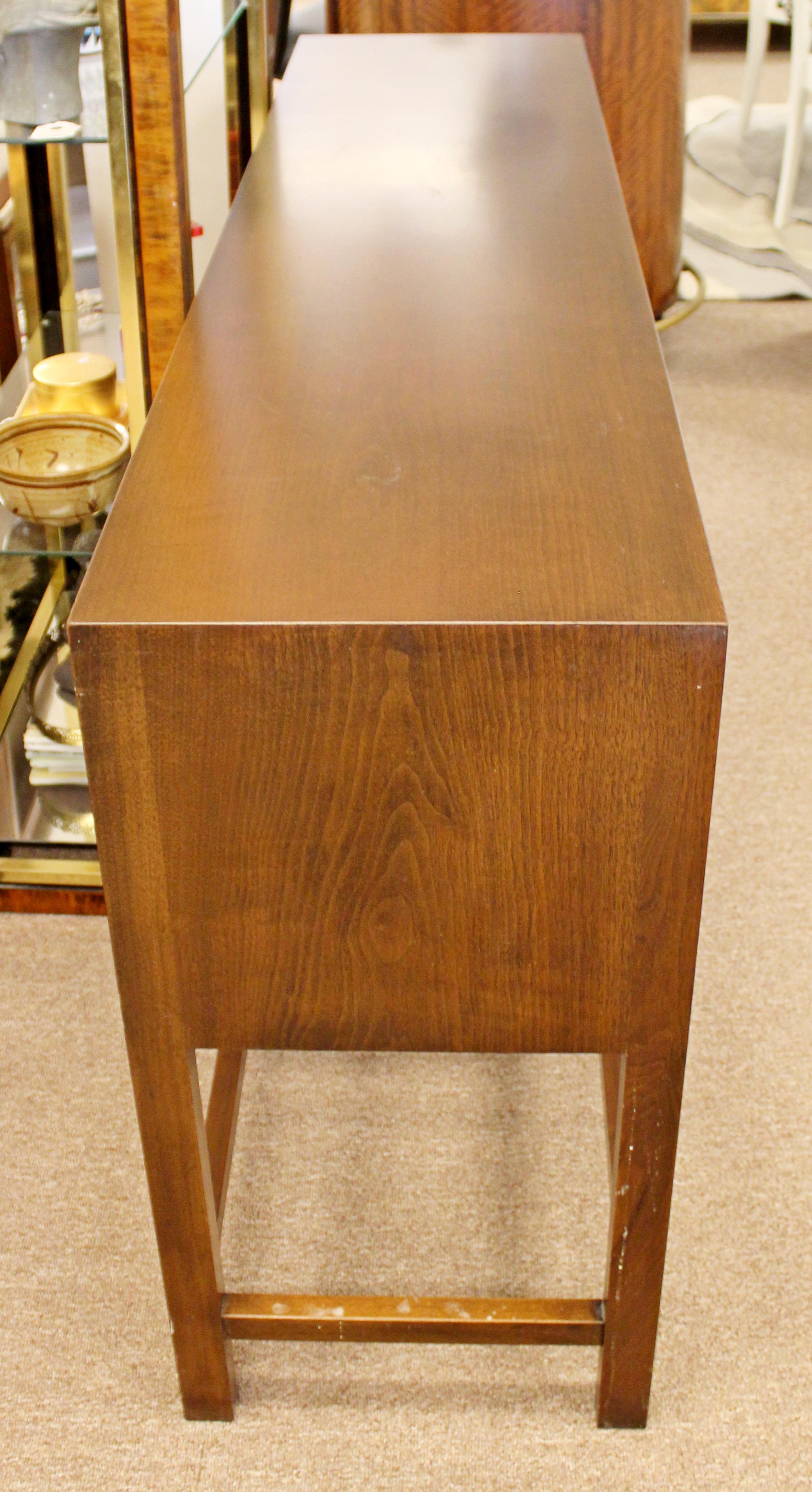 Mid-20th Century Mid-Century Modern Renzo Rutili Asian Style 4-Door Credenza Console Table, 1960s