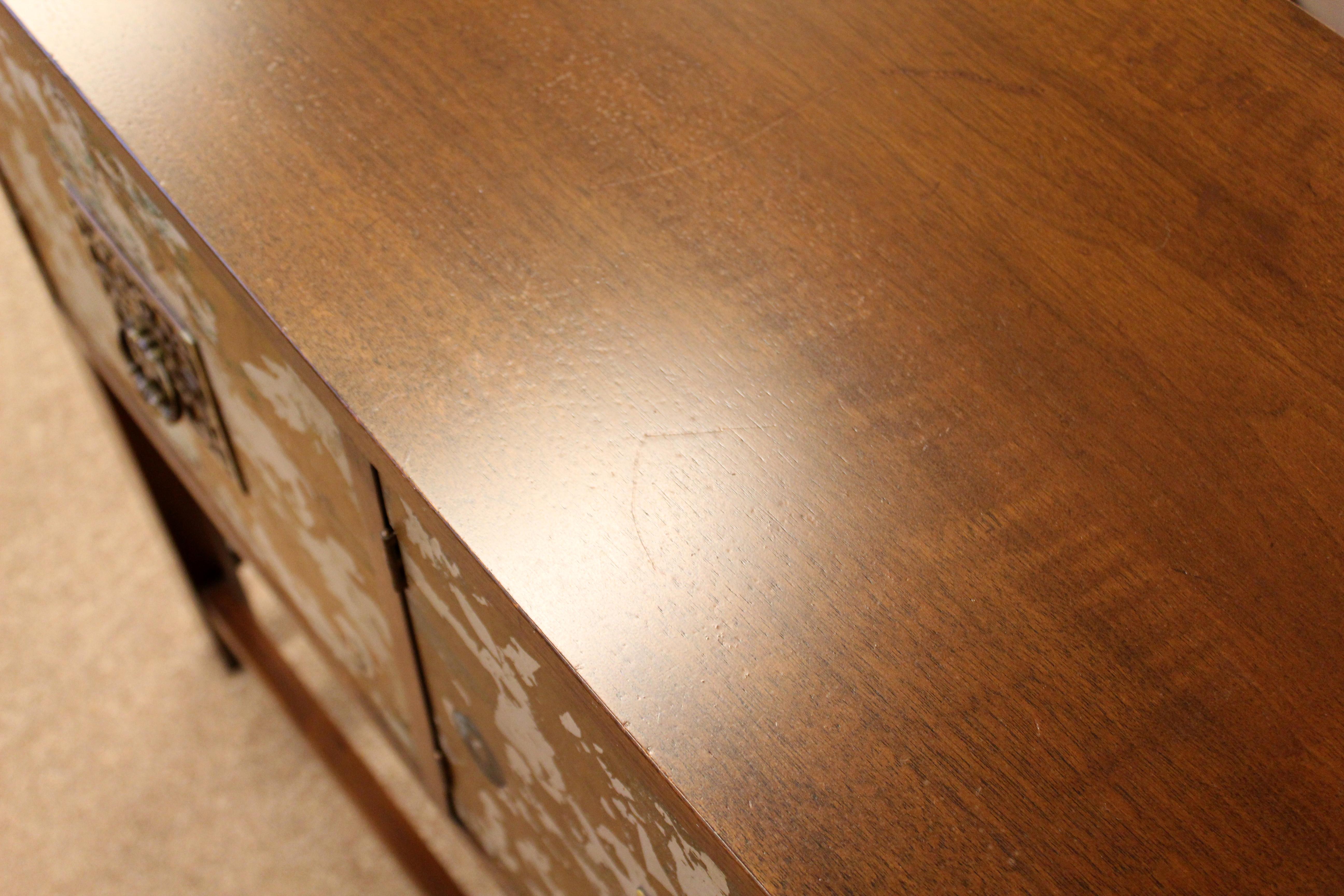 Mid-Century Modern Renzo Rutili Asian Style 4-Door Credenza Console Table, 1960s 2