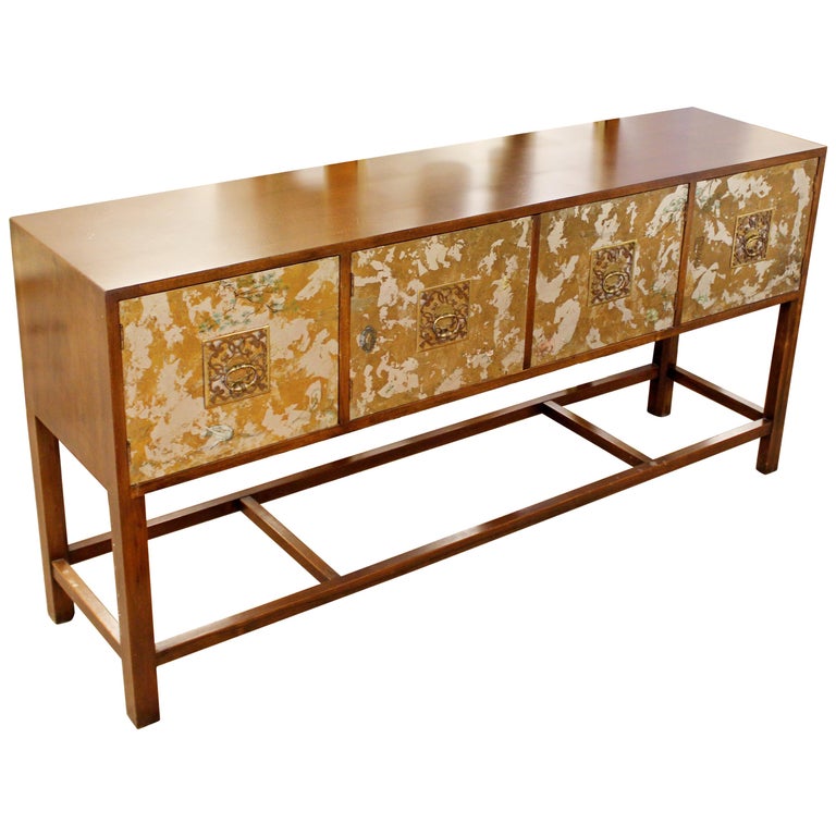 Mid Century Modern Renzo Rutili Asian Style 4 Door Credenza Console Table 1960s At 1stdibs