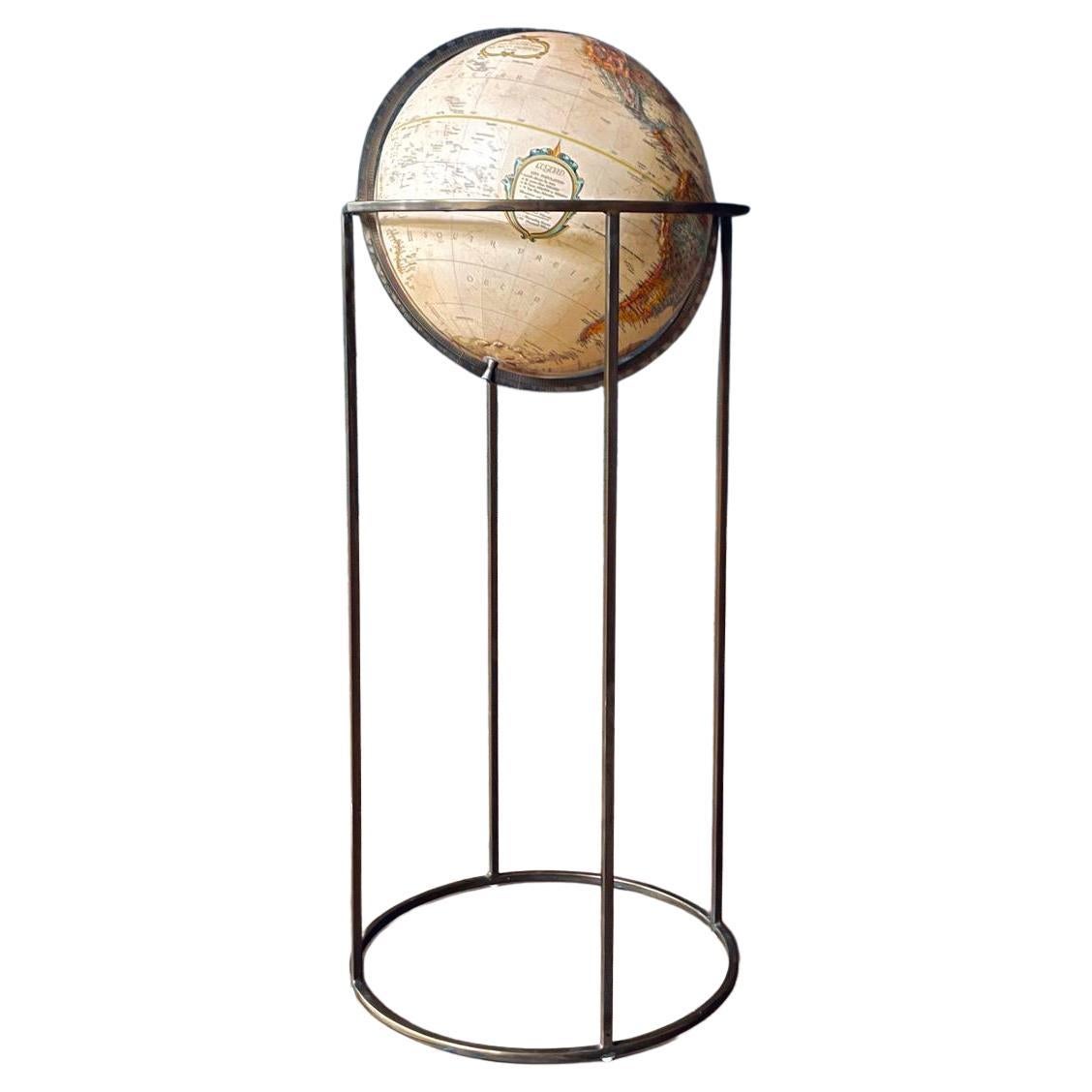Globo da terra Replogle Globes moderno di metà secolo con supporto in ottone in vendita