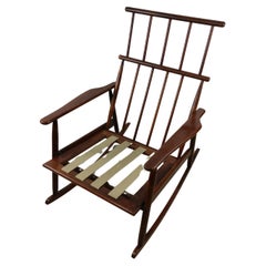 Mid-Century Modern Restored Sculptural Danish Rocking Chair, c1955