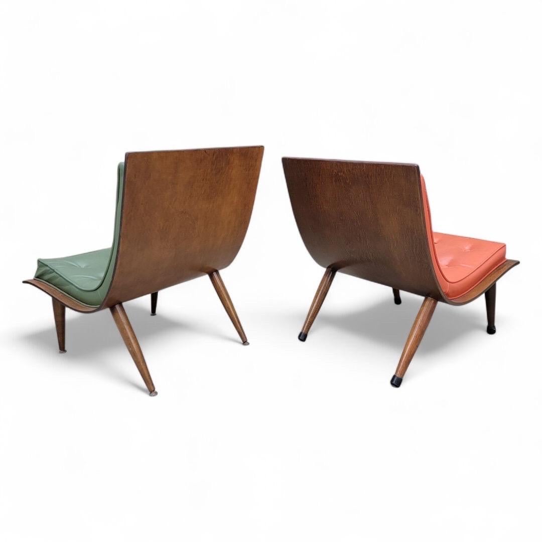 Sillas de madera curvada retro para él y para ella - Juego de 2 en venta 4