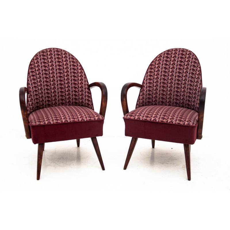 Mid-Century Modern Retro Purple Club Chairs 6