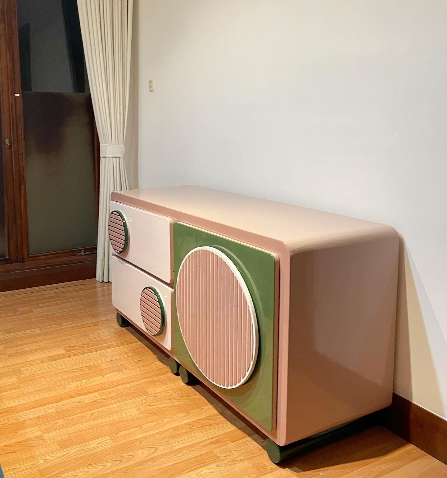 Mid-Century moderno Tavolo da scrivania in teak con credenza in stile retrò di metà secolo, Greene & Greene da RAG Home in vendita