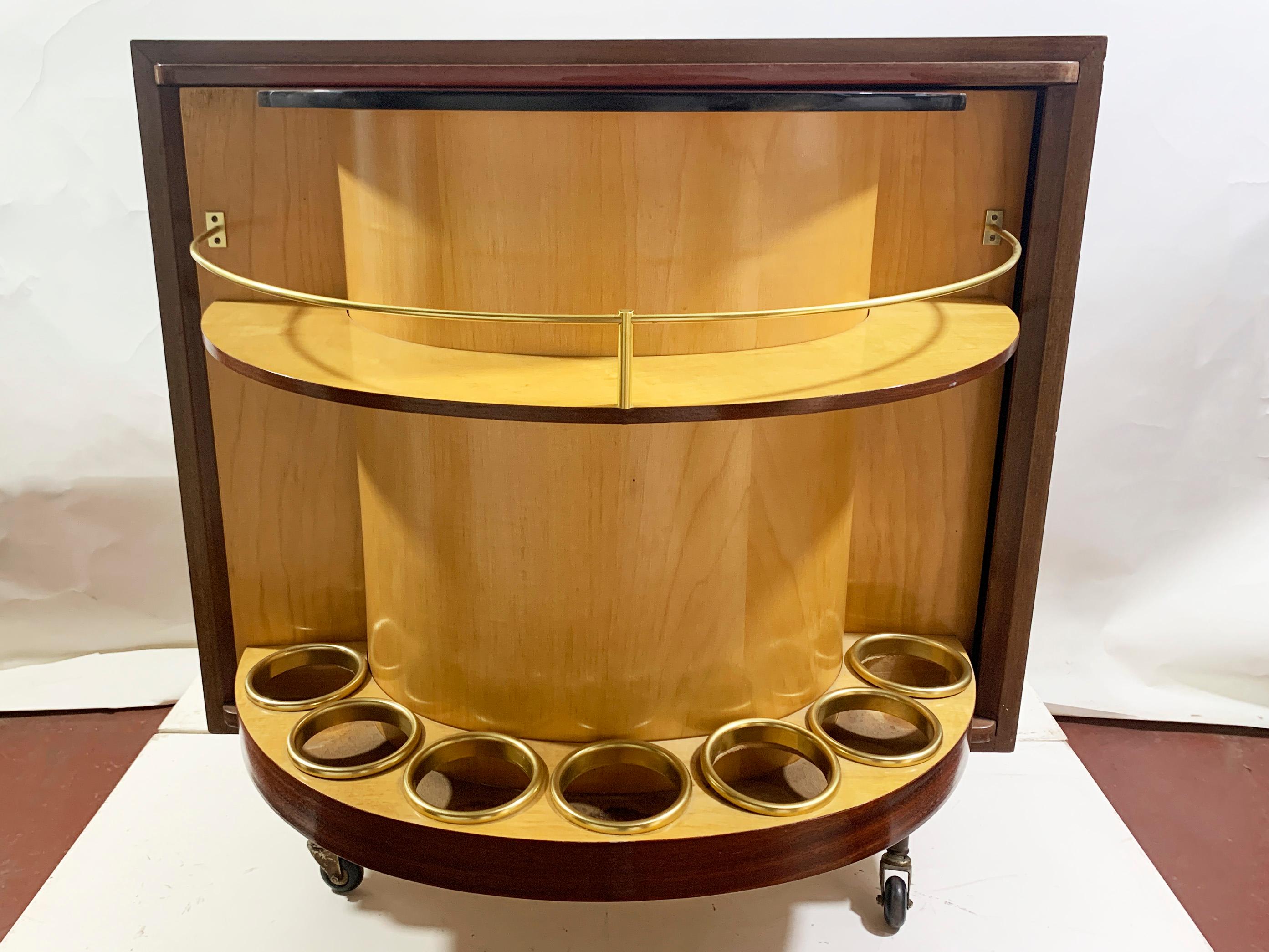 Mobile da bar girevole di metà secolo, circa anni '50 in vendita 3