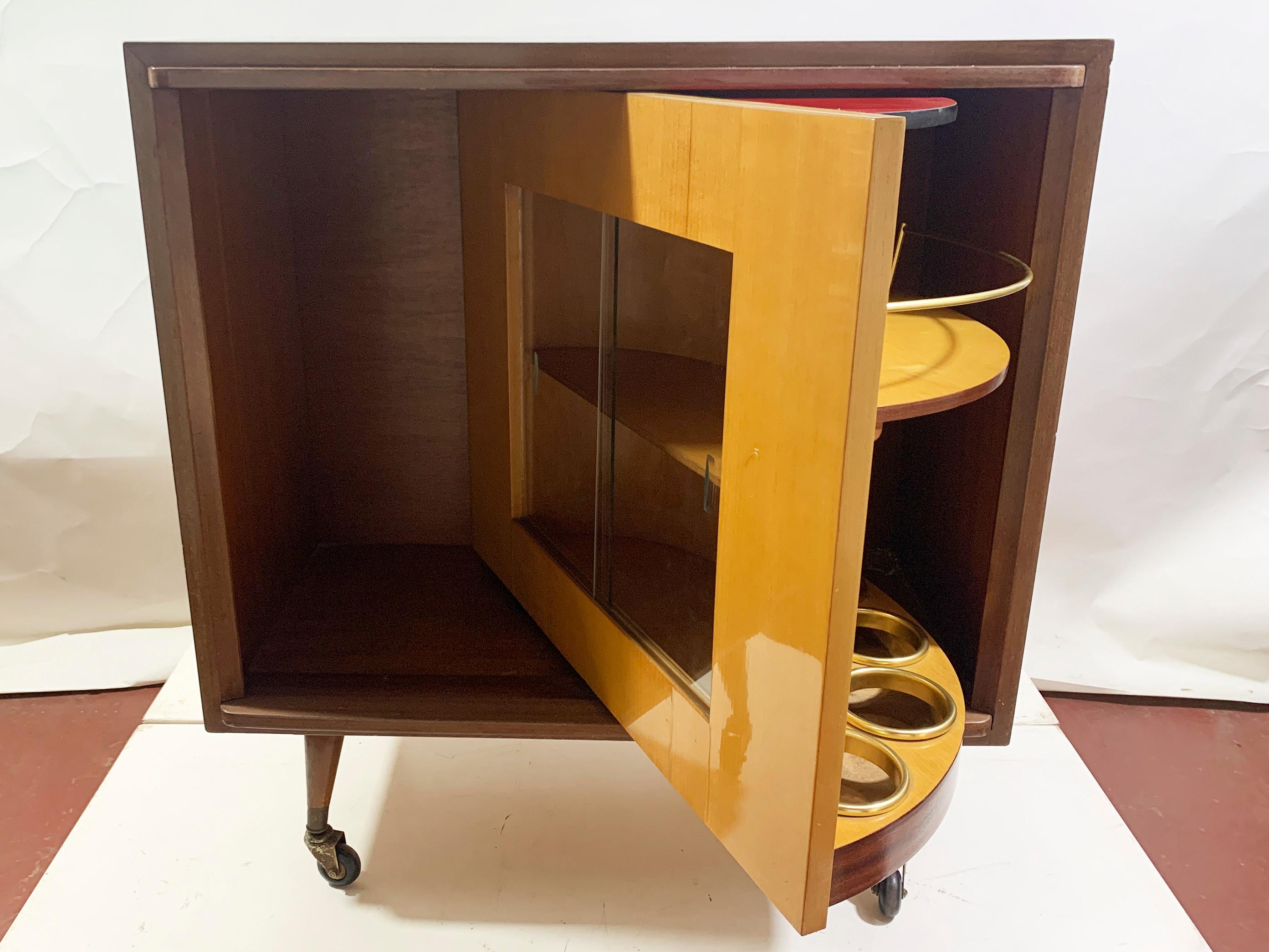 Mobile da bar girevole di metà secolo, circa anni '50 in vendita 4