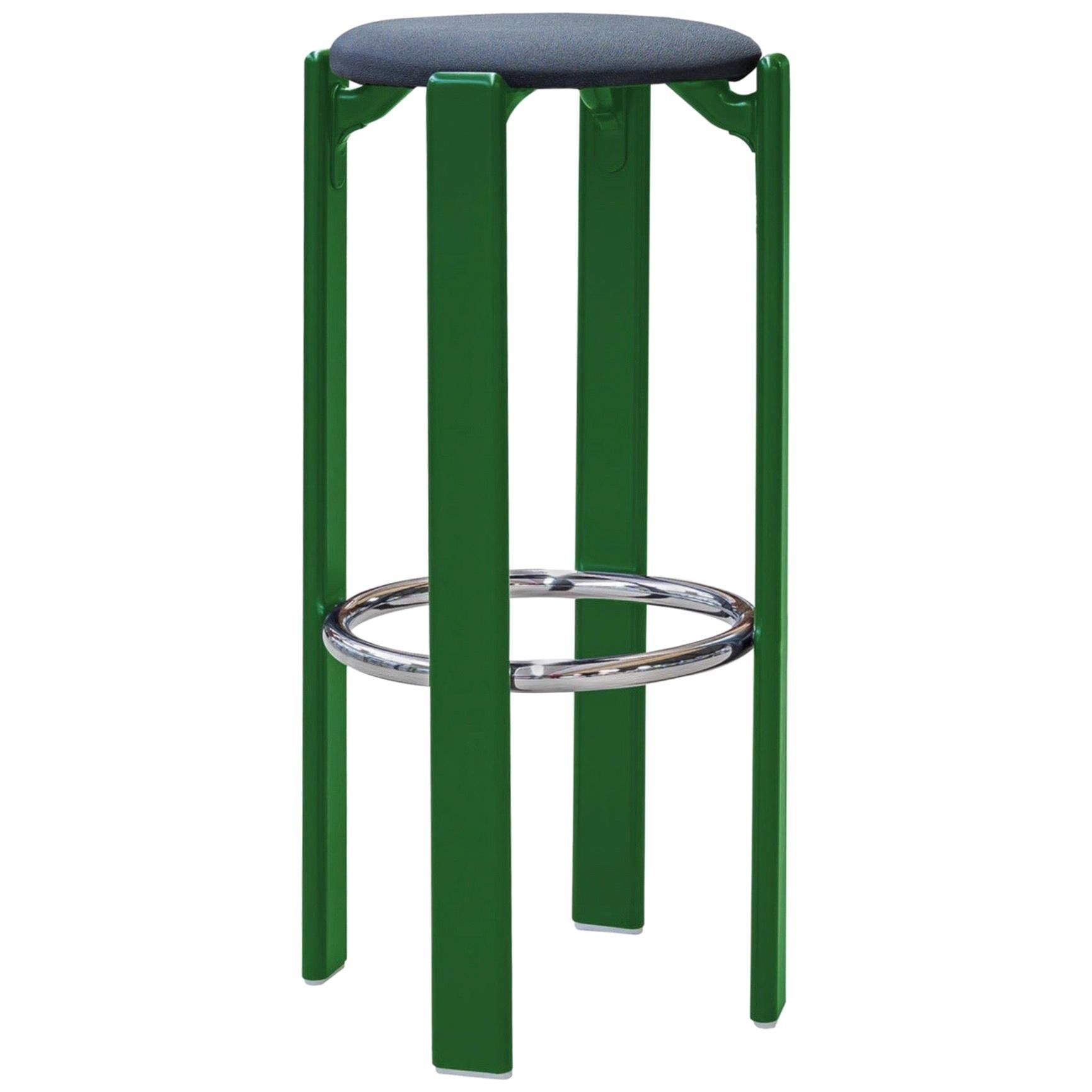 Mid-Century Modern, Rey Barstool by Bruno Rey, Color Forest Green, Design, 1971