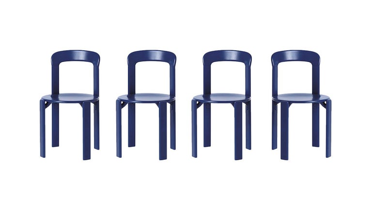 Mid-Century Modern, Rey Navy Blue Chair by Bruno Rey, Design 1971 For ...