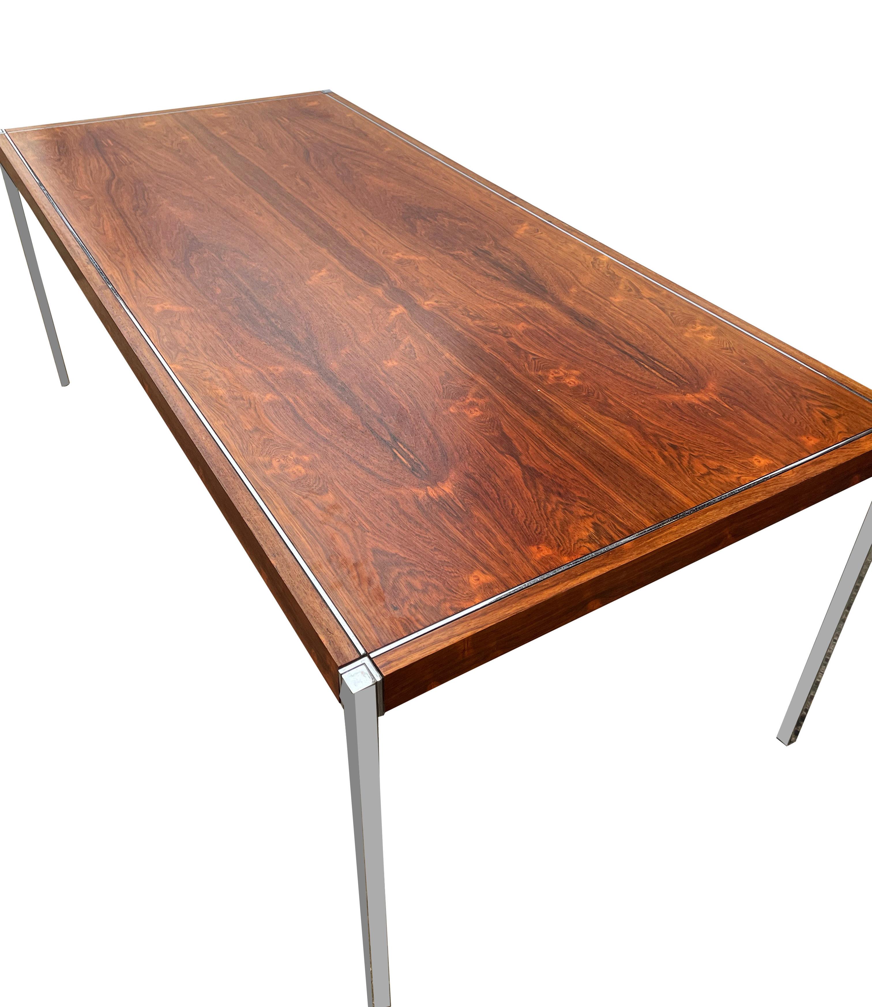 American Mid-Century Modern Richard Schultz Dining Table or Desk in Rosewood for Knoll