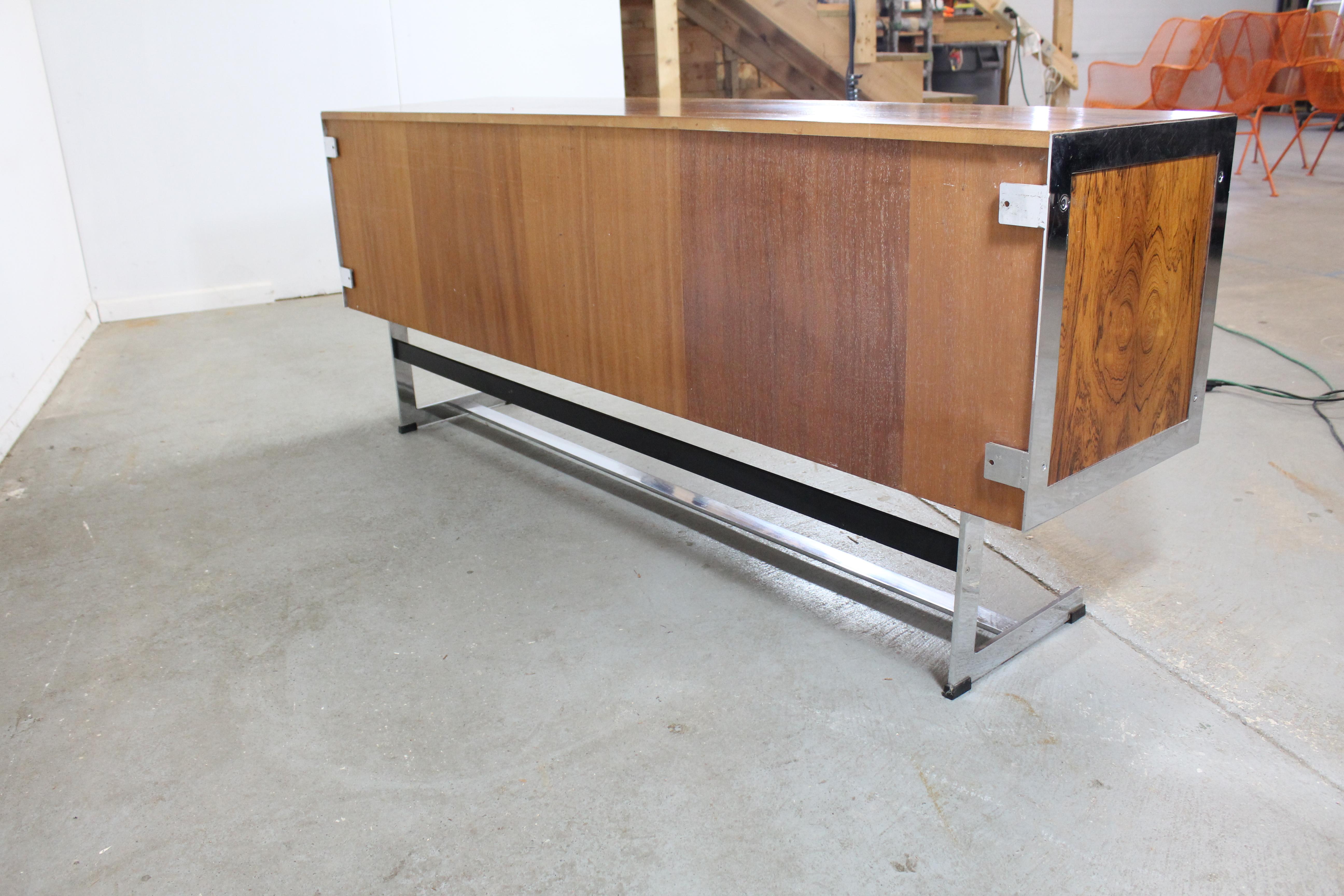 British Mid-Century Modern Richard Young for Merrow Associates Chrome Credenza For Sale