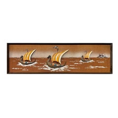 Mid-Century Modern Richter Artcraft Dragon Ship Wall Art