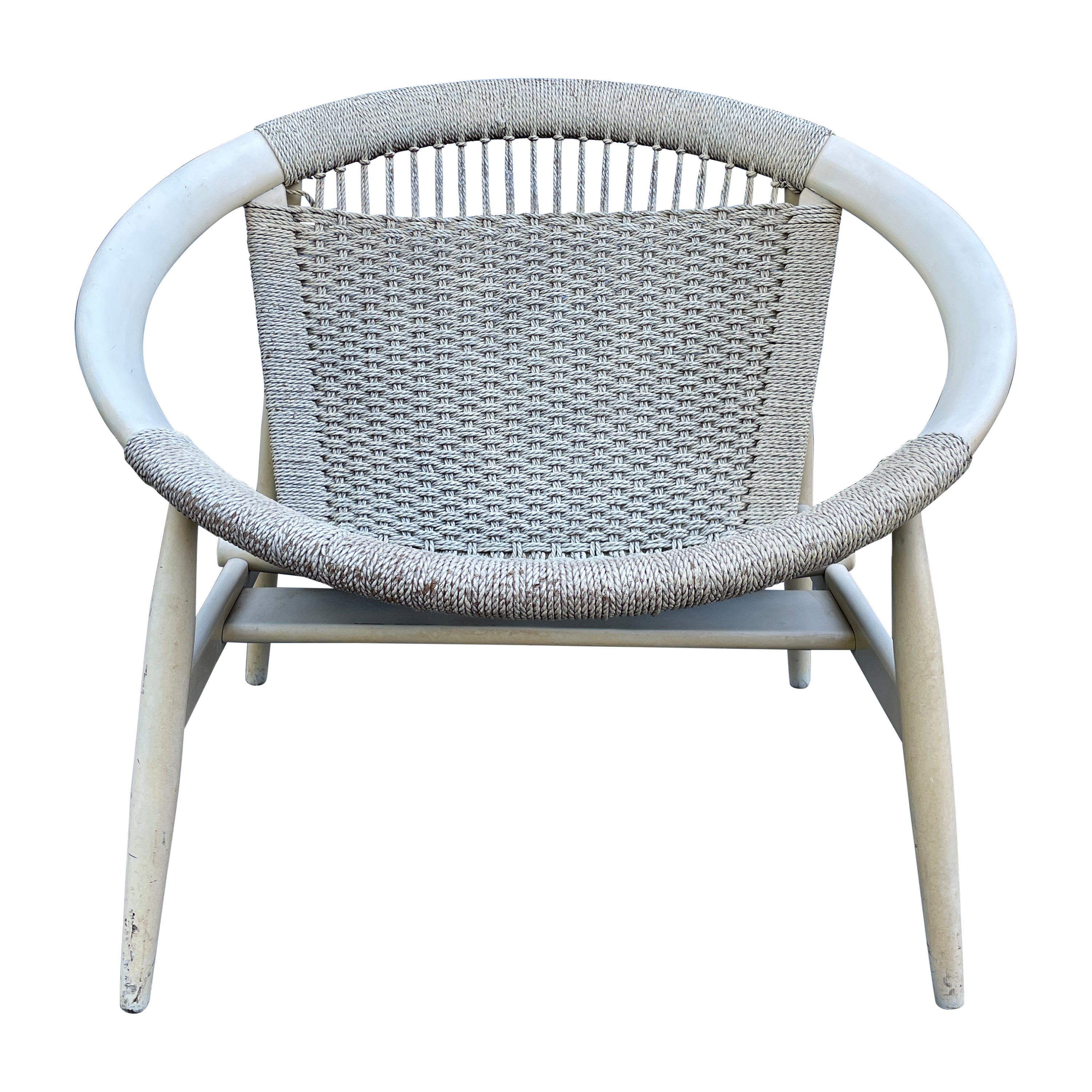 Mid-Century Modern "Ringstol" Woven Hoop Chair by Illum Wikkelso