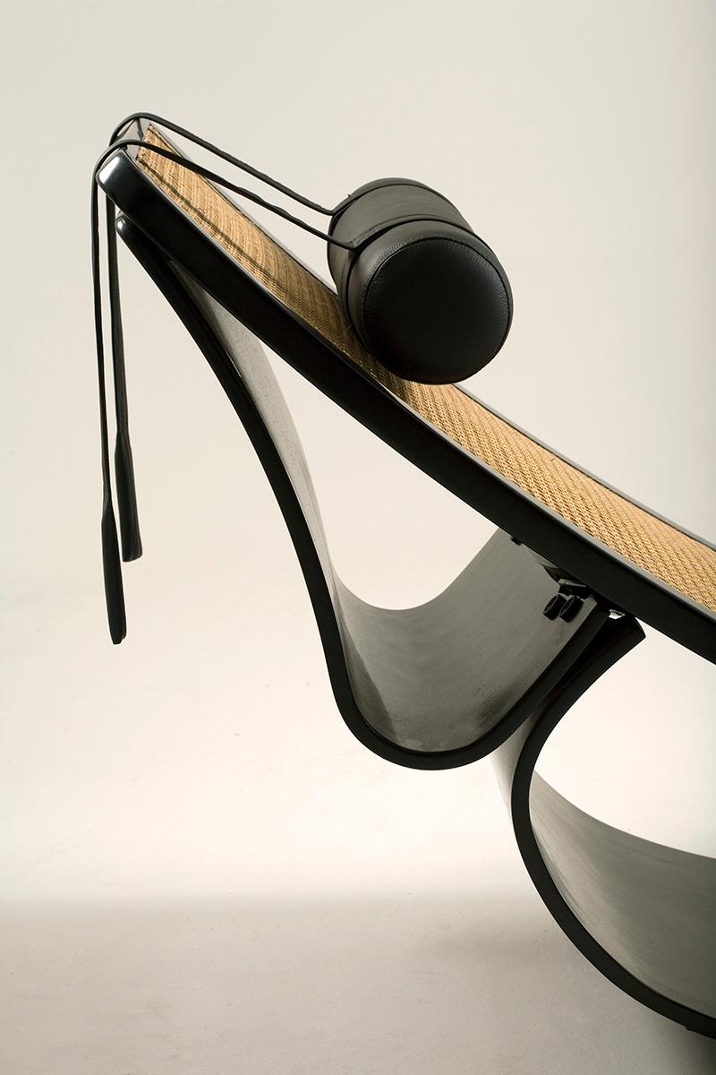 Lacquered Mid-Century Modern Rio Chaise by Oscar and Anna Maria Niemeyer, Brazil, 1970s