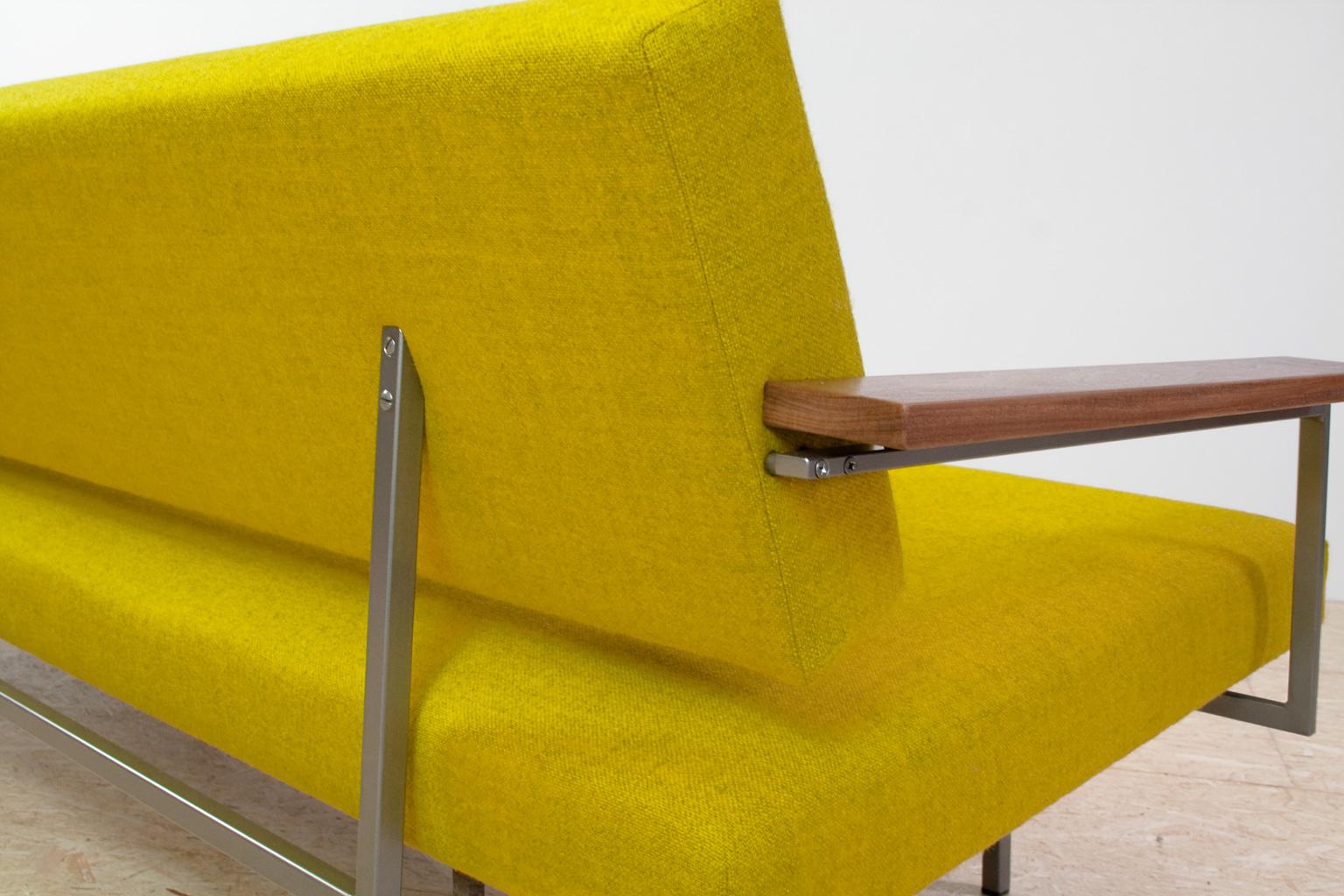 Dutch Mid-Century Modern Rob Parry Sofa 3-Seat Model Lotus 75 in Yellow, 1960s For Sale