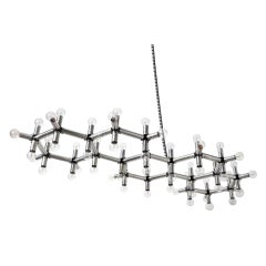Mid-Century Modern Robert Haussmann Aluminium Suspension Lamp, Switzerland 1969