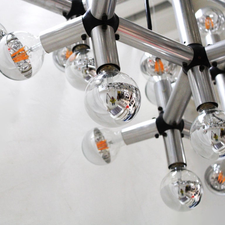 Hauser Lighting Mid-Century Modern Robert Haussmann Atomic Suspension Lamp, Switzerland ...