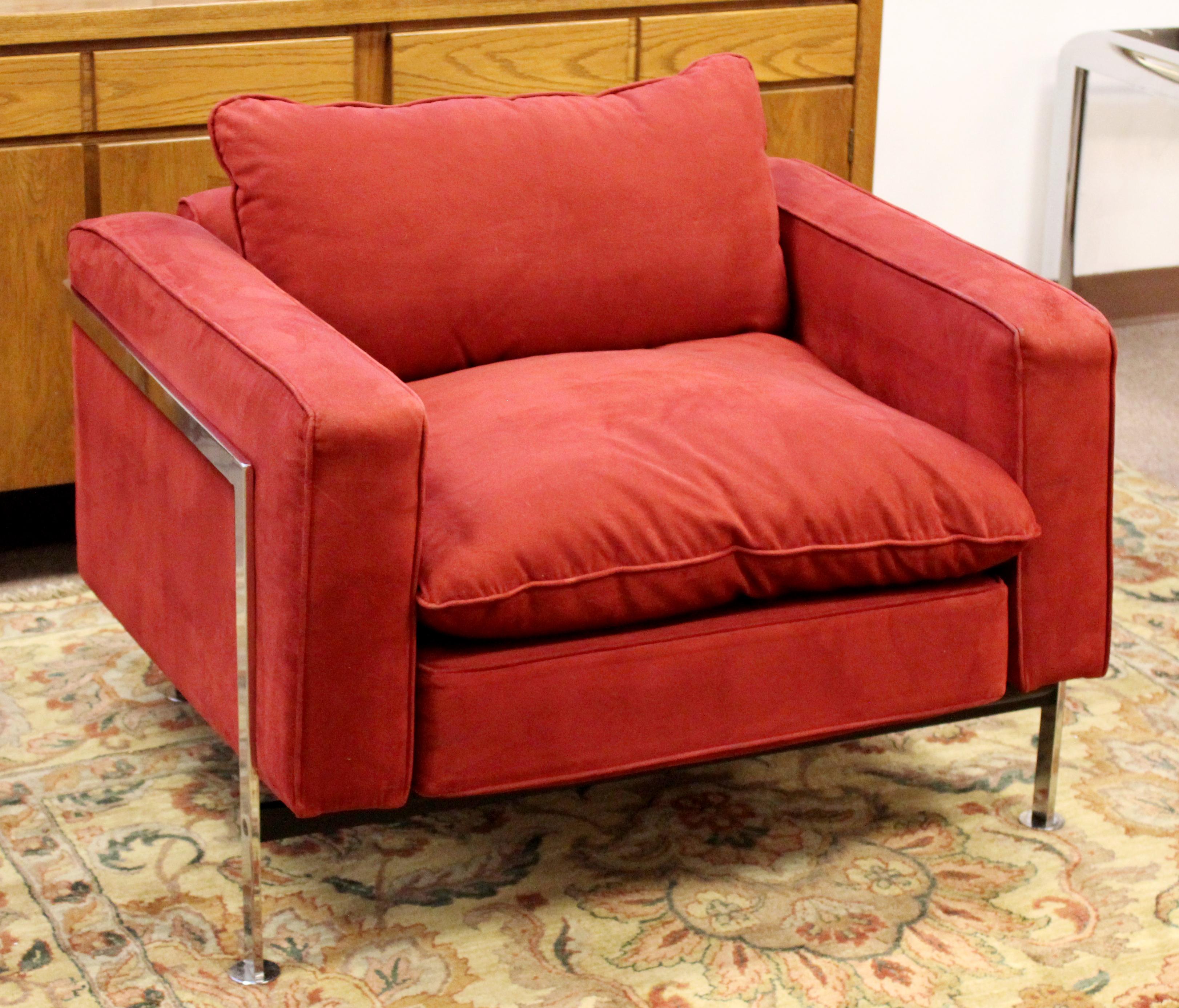 Mid-Century Modern Robert Haussmann Stendig Steel Cased Sofa & Pair Chairs 1950s 7