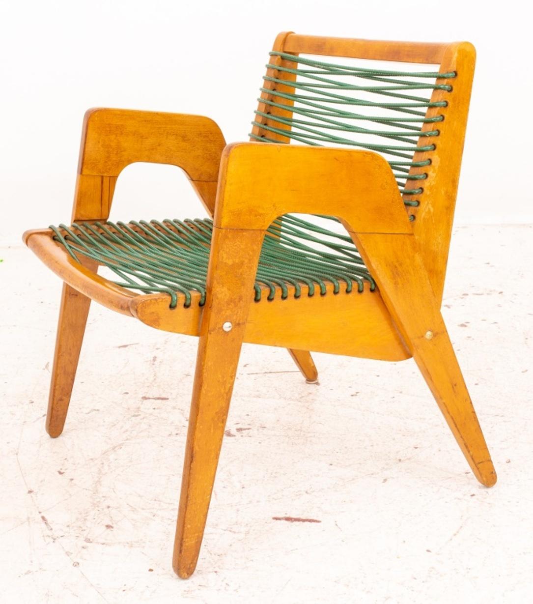 Beech Mid-Century Modern Robert Kayton Assoc. Arm Chair For Sale