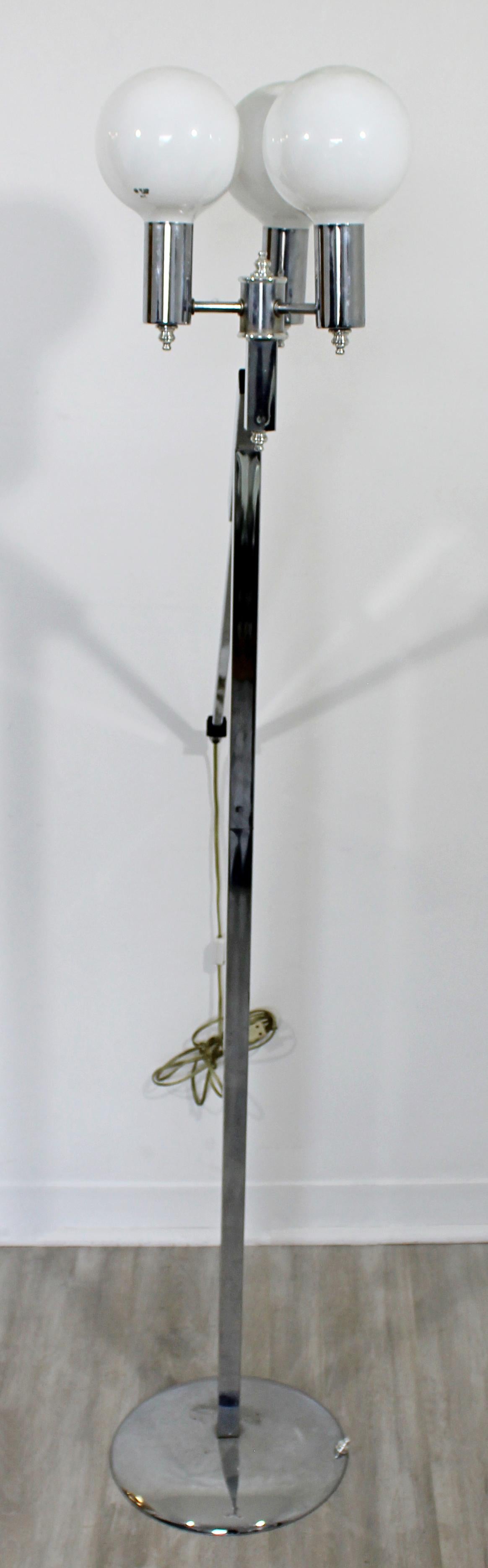 mid century chrome floor lamp