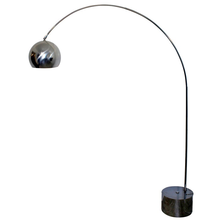 Mid-Century Modern Robert Sonneman Chrome Articulating Arc Floor Lamp ...