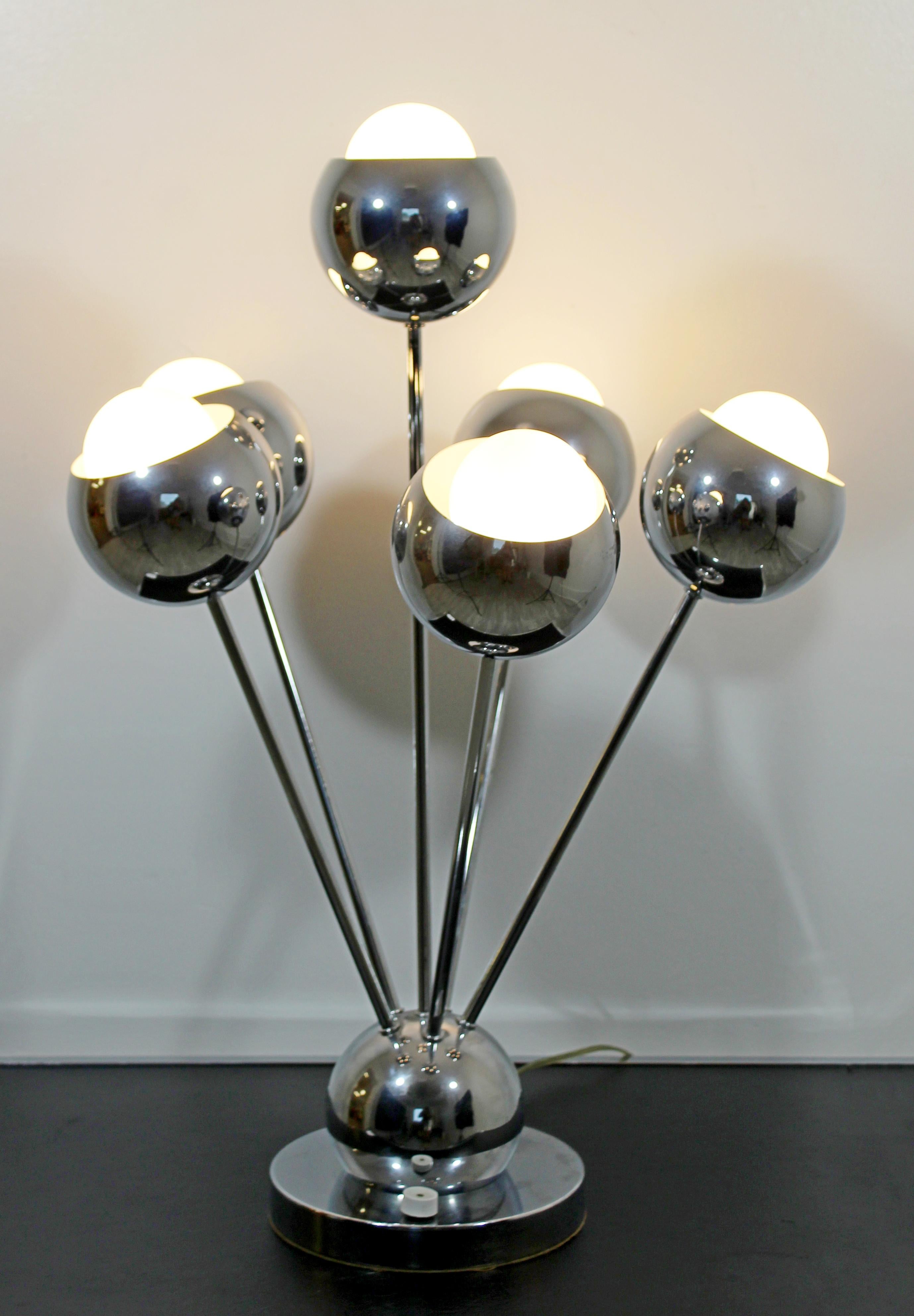 Mid-Century Modern Robert Sonneman Chrome Sputnik 6-Arm Table Lamp, 1970s 2